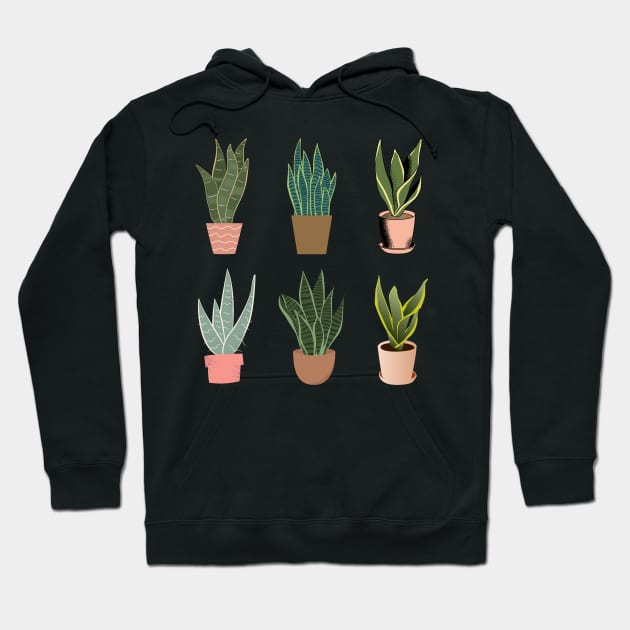 Snake Plant | 6 pots Hoodie by gronly